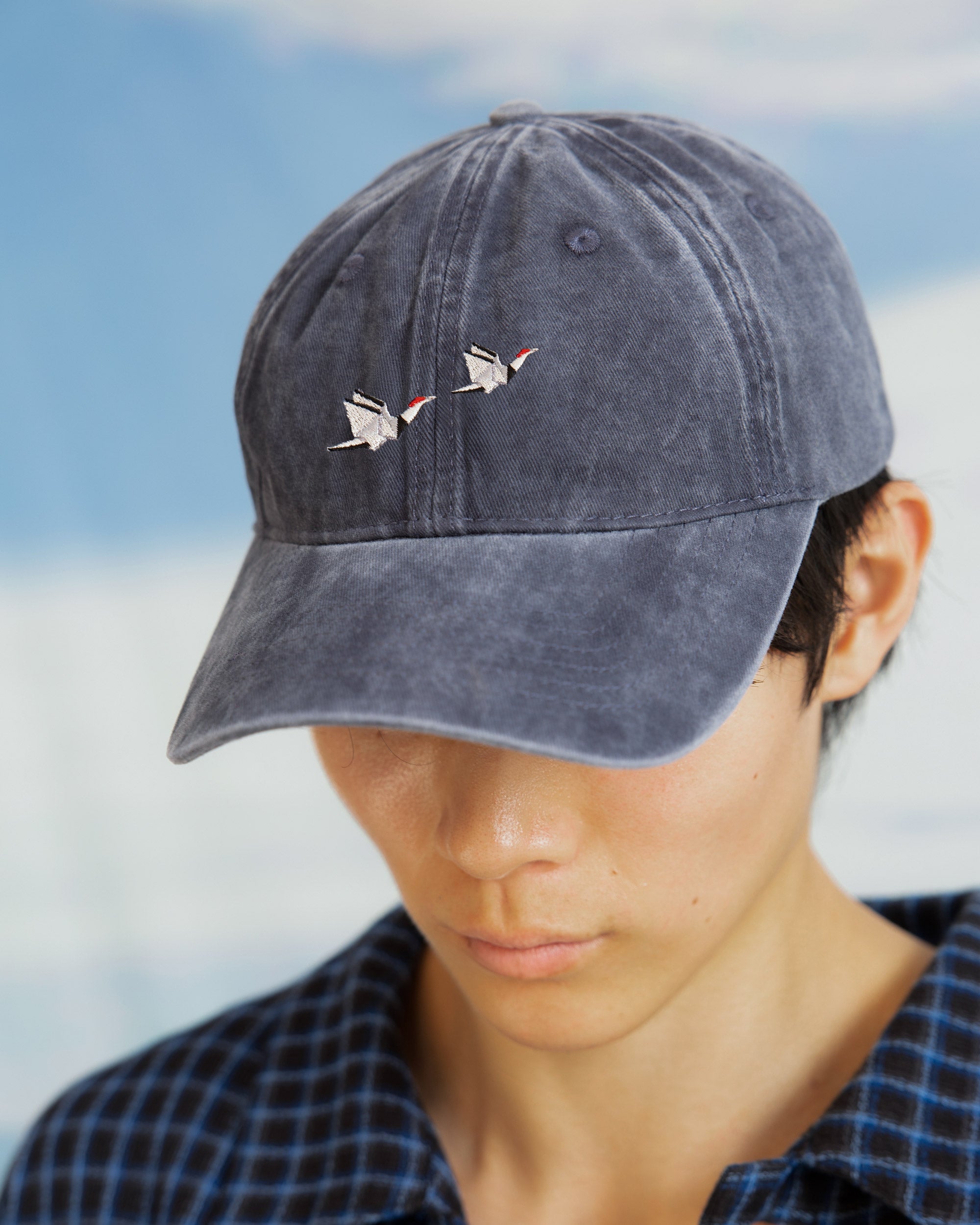 Iki Origami Cranes Cap Vintage Charcoal