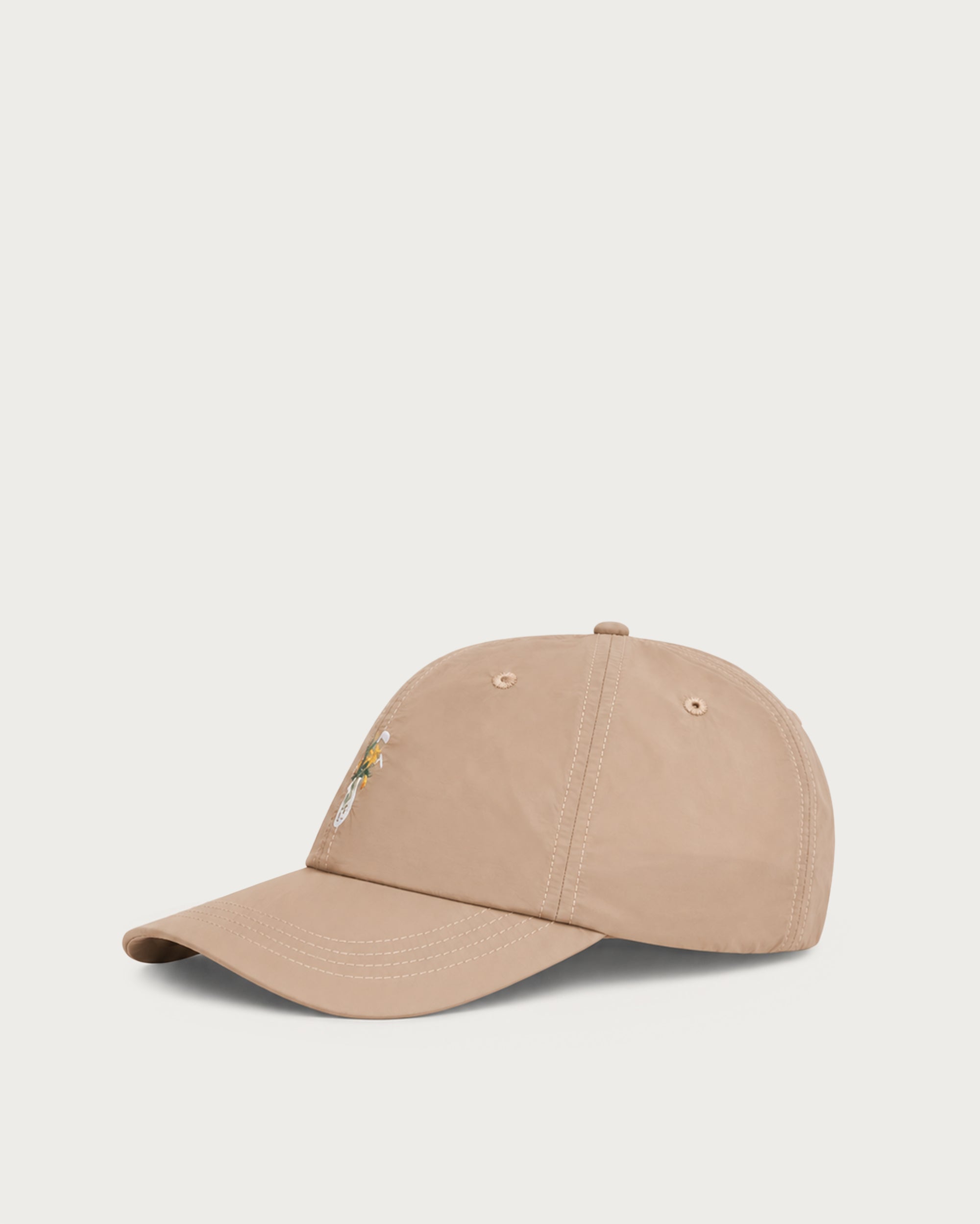 Fairway Flowers Nylon Cap Camel-2