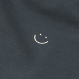 original raw t-shirt charcoal blue smiley