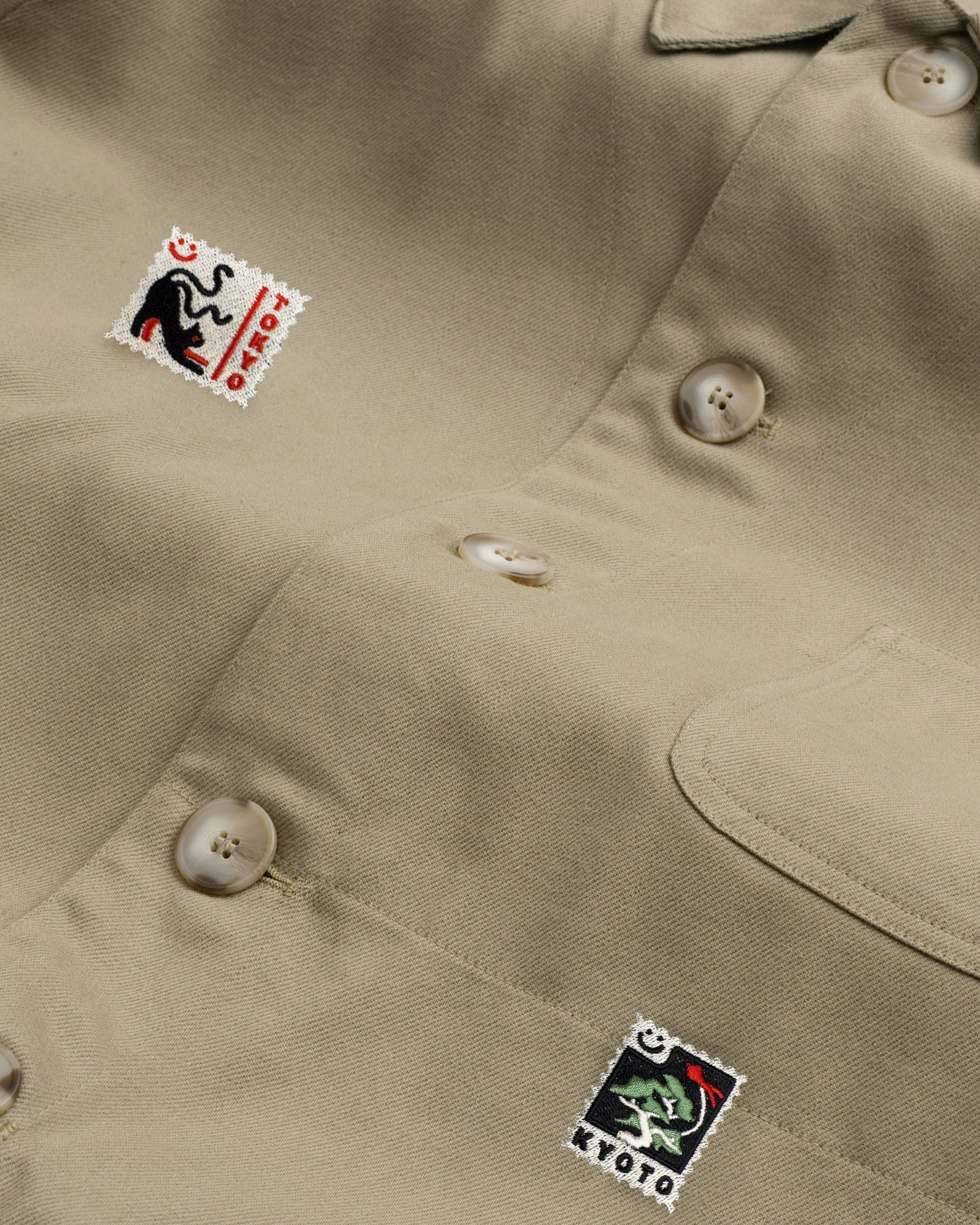 Iki Jacket Pale Green Japanese Stamps