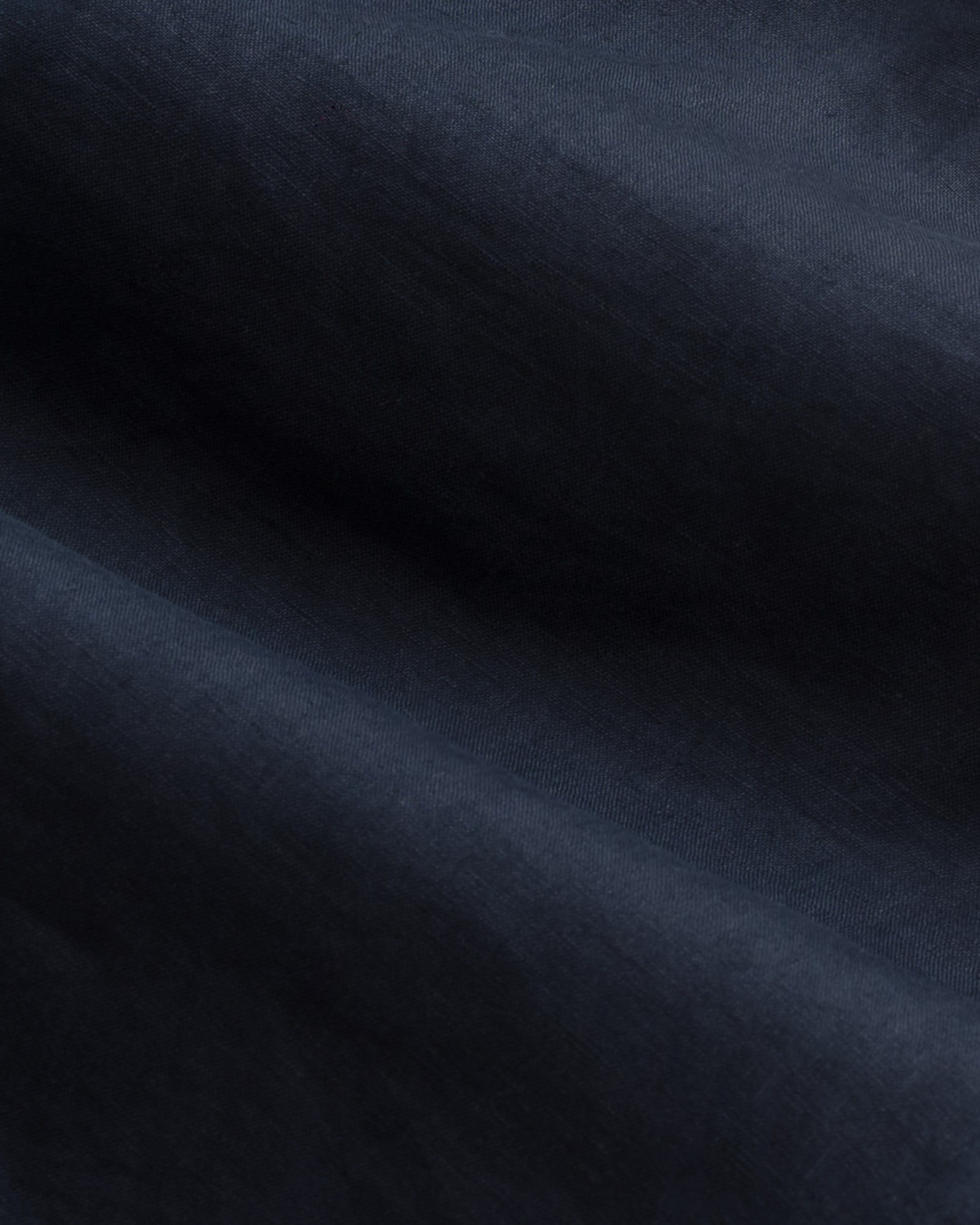 wide leg pleated shorts navy linen-4