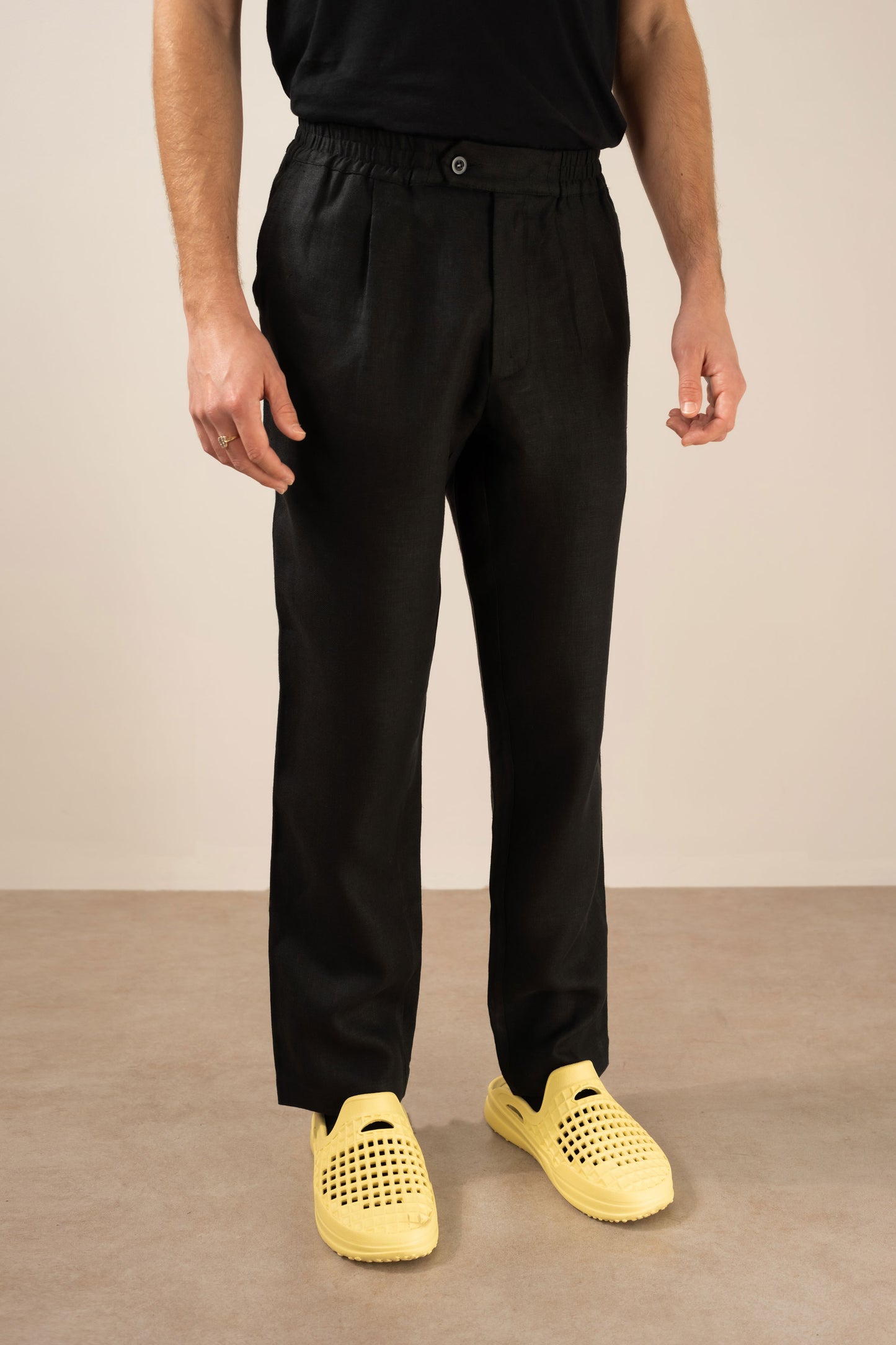 Elasticated Trouser Black