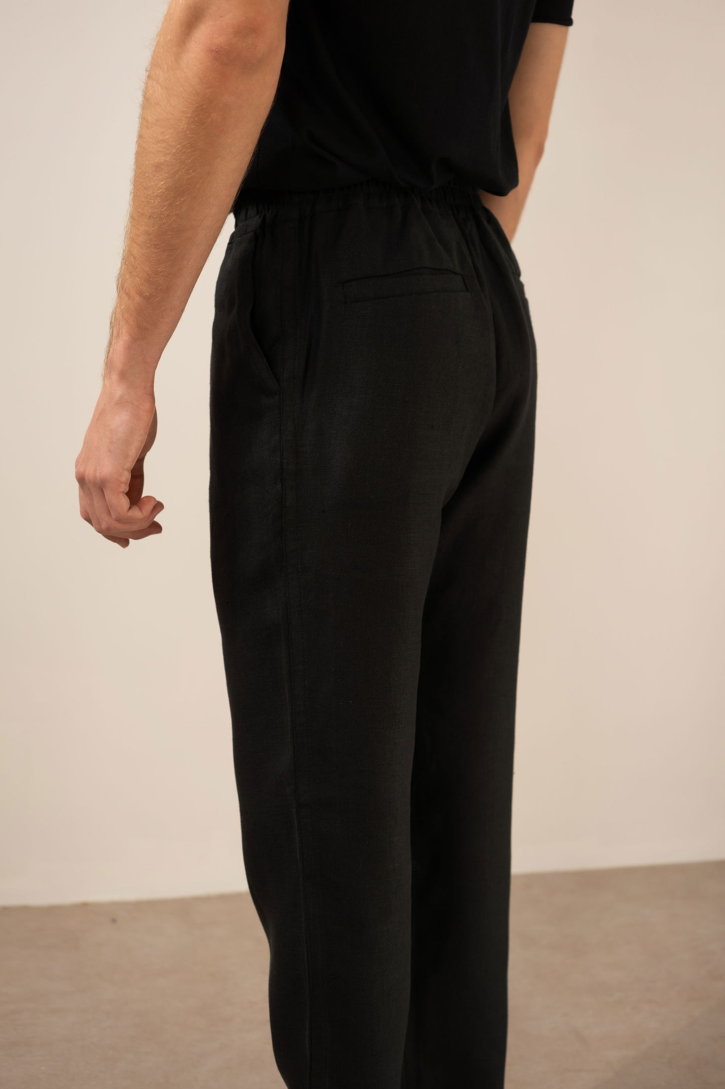 Elasticated Trouser Black