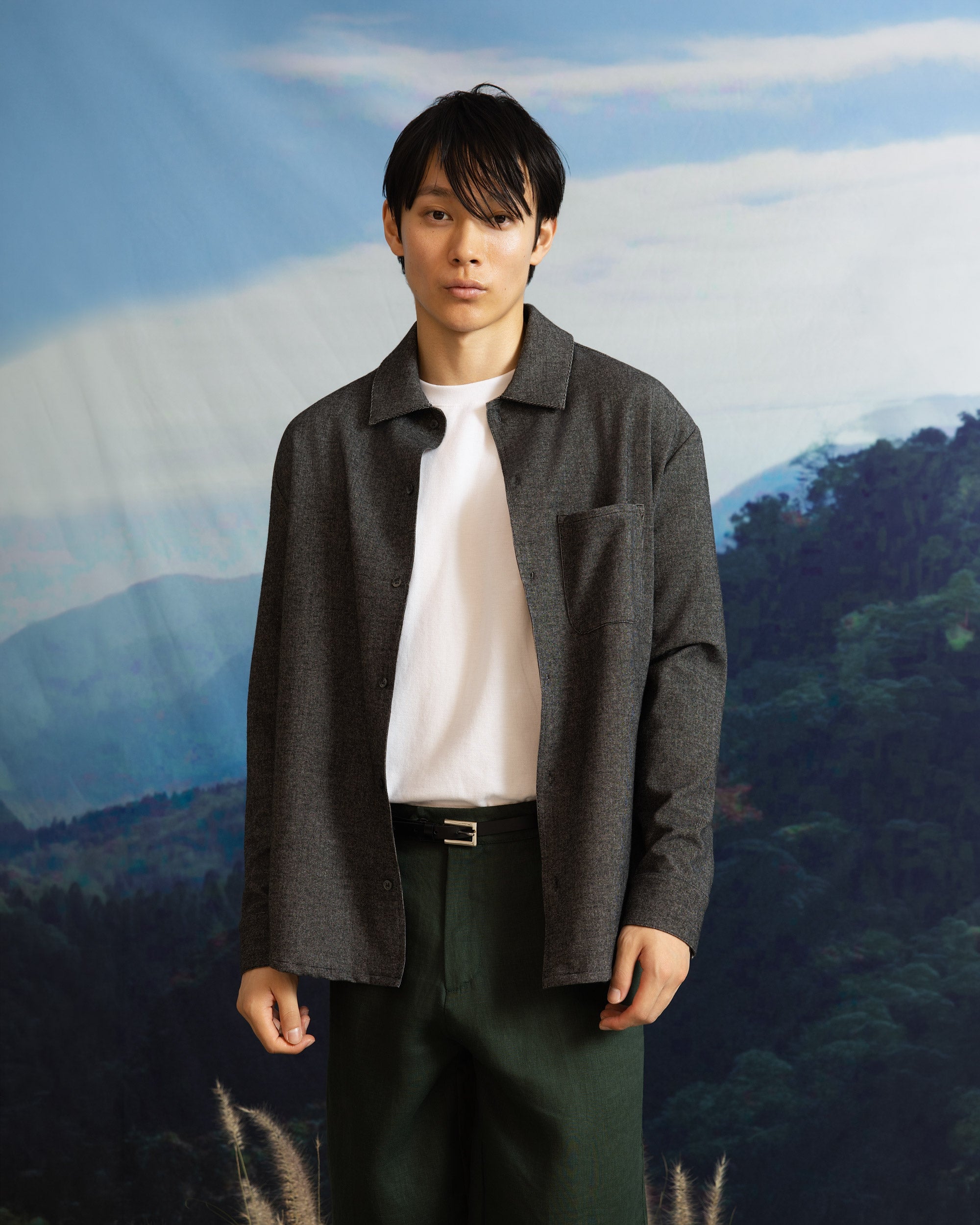 Iki LS Shirt Charcoal-3