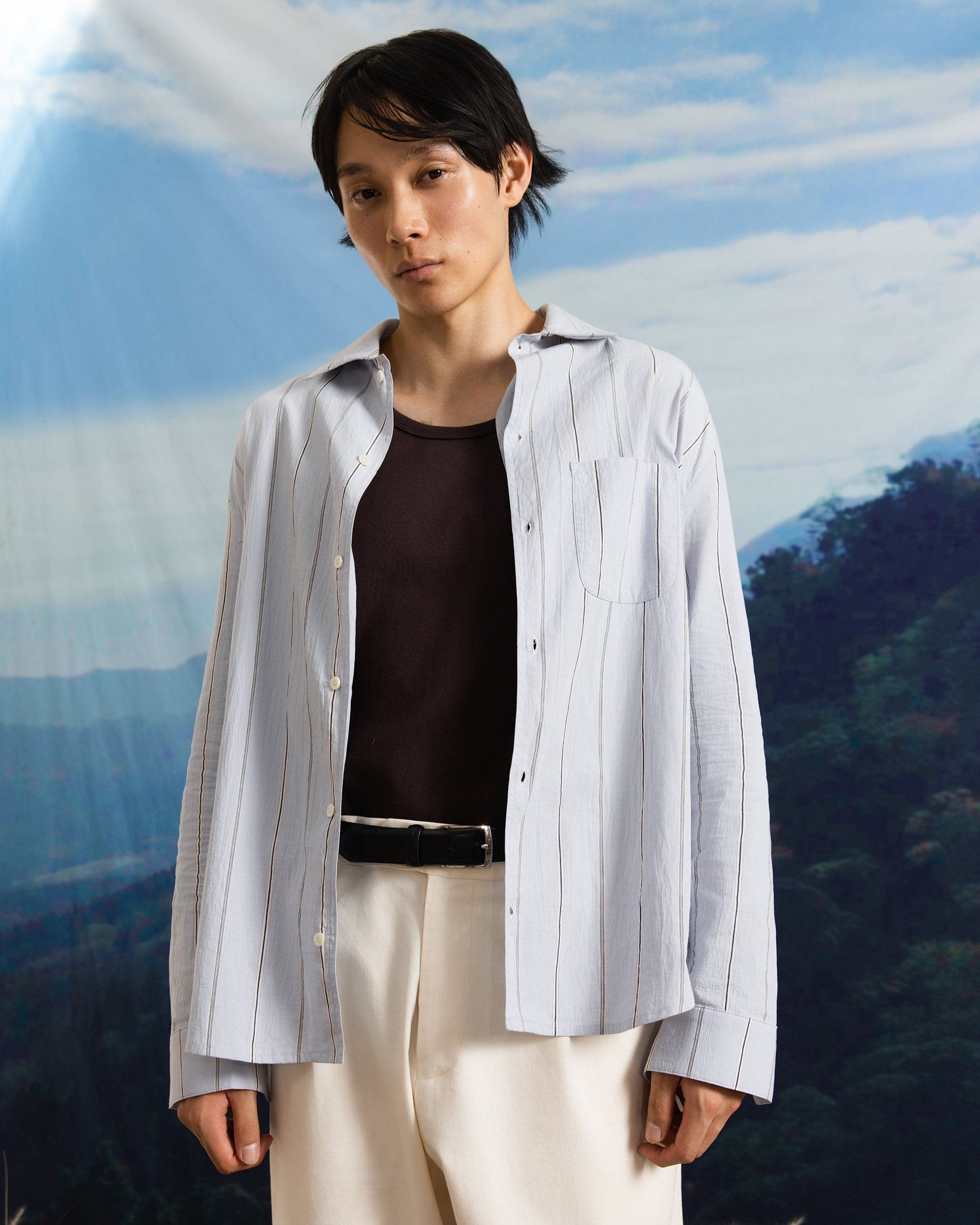 Iki LS Shirt Blue Stripe