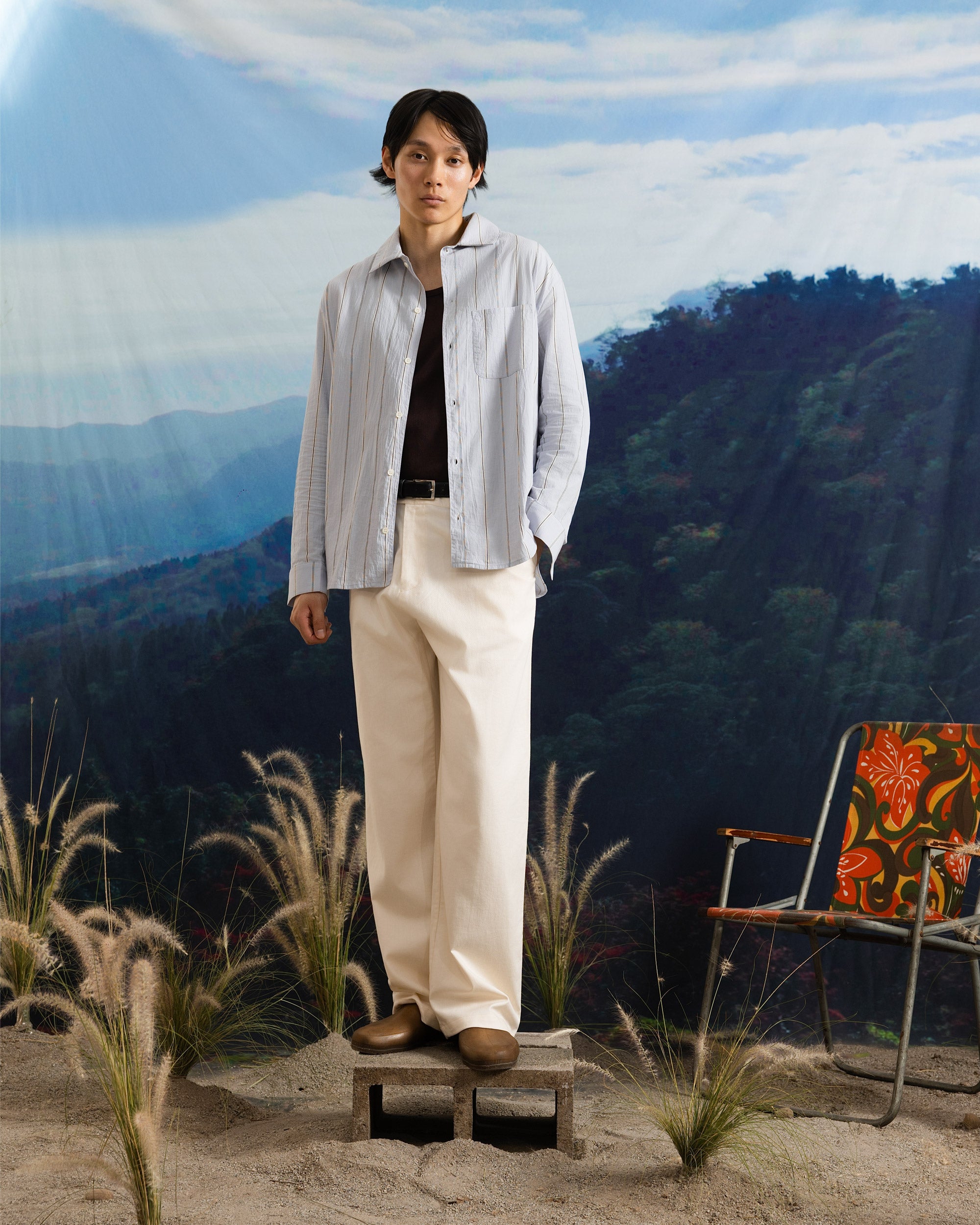 Iki LS Shirt Blue Stripe-3