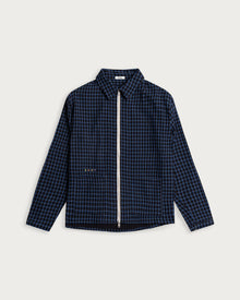 Iki LS Zip Jacket Blue Check