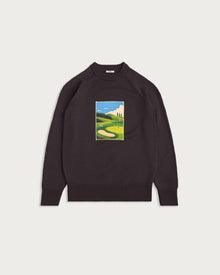 Australian Merino Wool Top Charcoal Black Golf Paradise