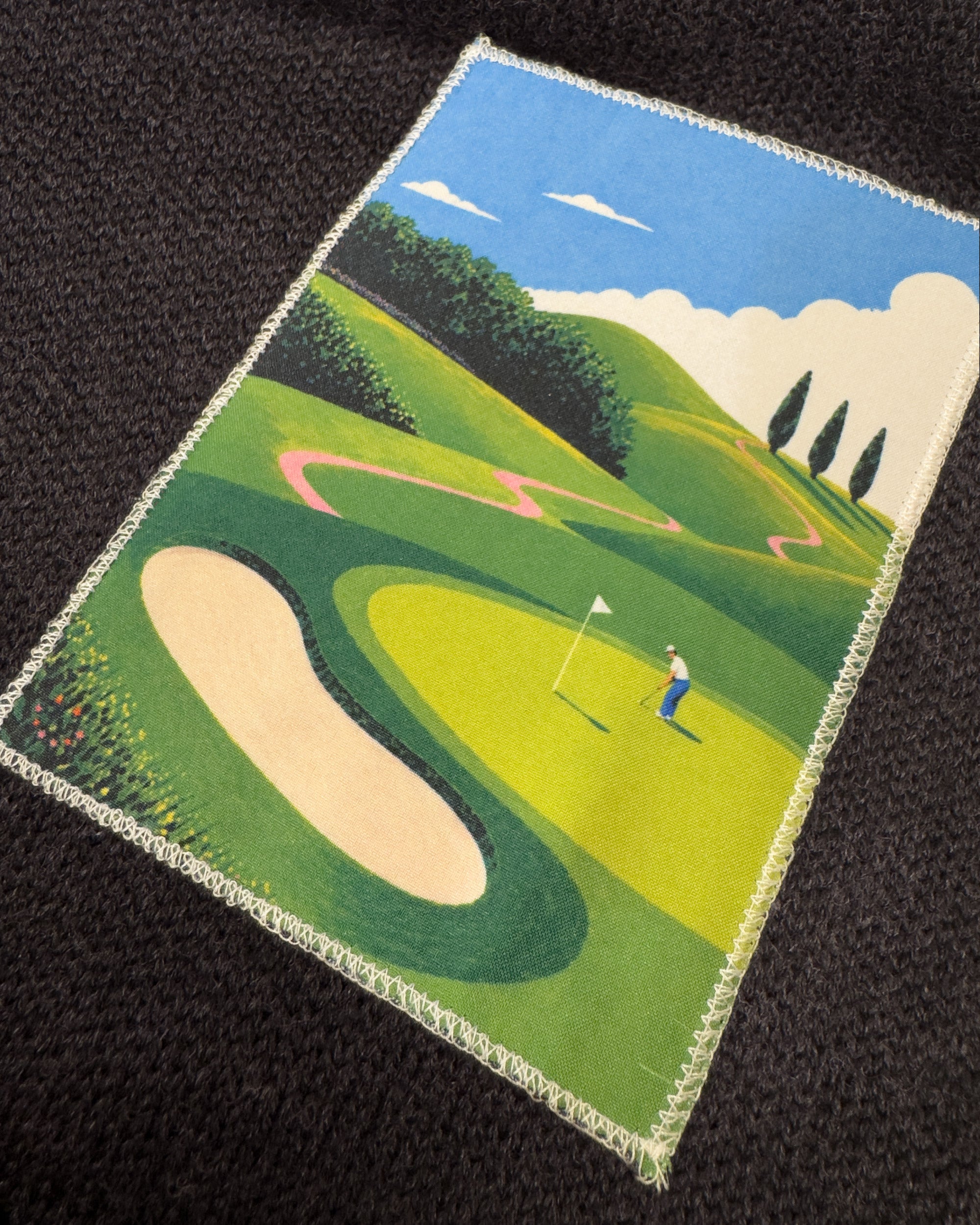 Australian Merino Wool Top Charcoal Black Golf Paradise