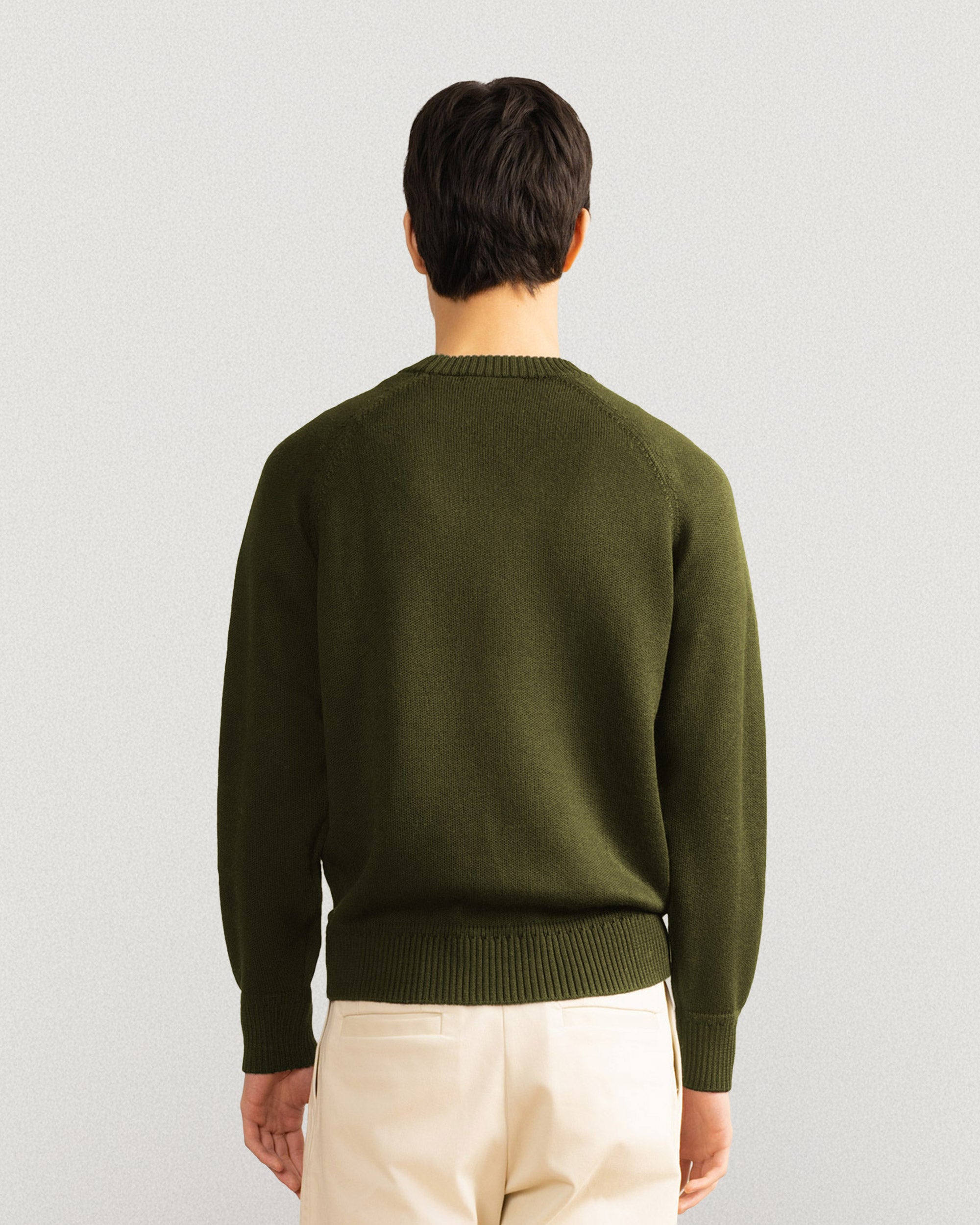 Australian Merino Wool Top Olive Green-3