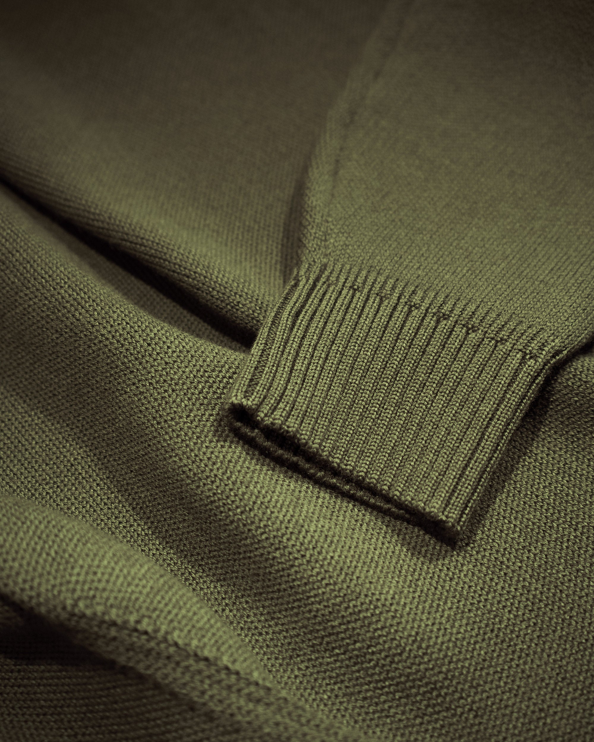 Australian Merino Wool Top Olive Green Smiley-3