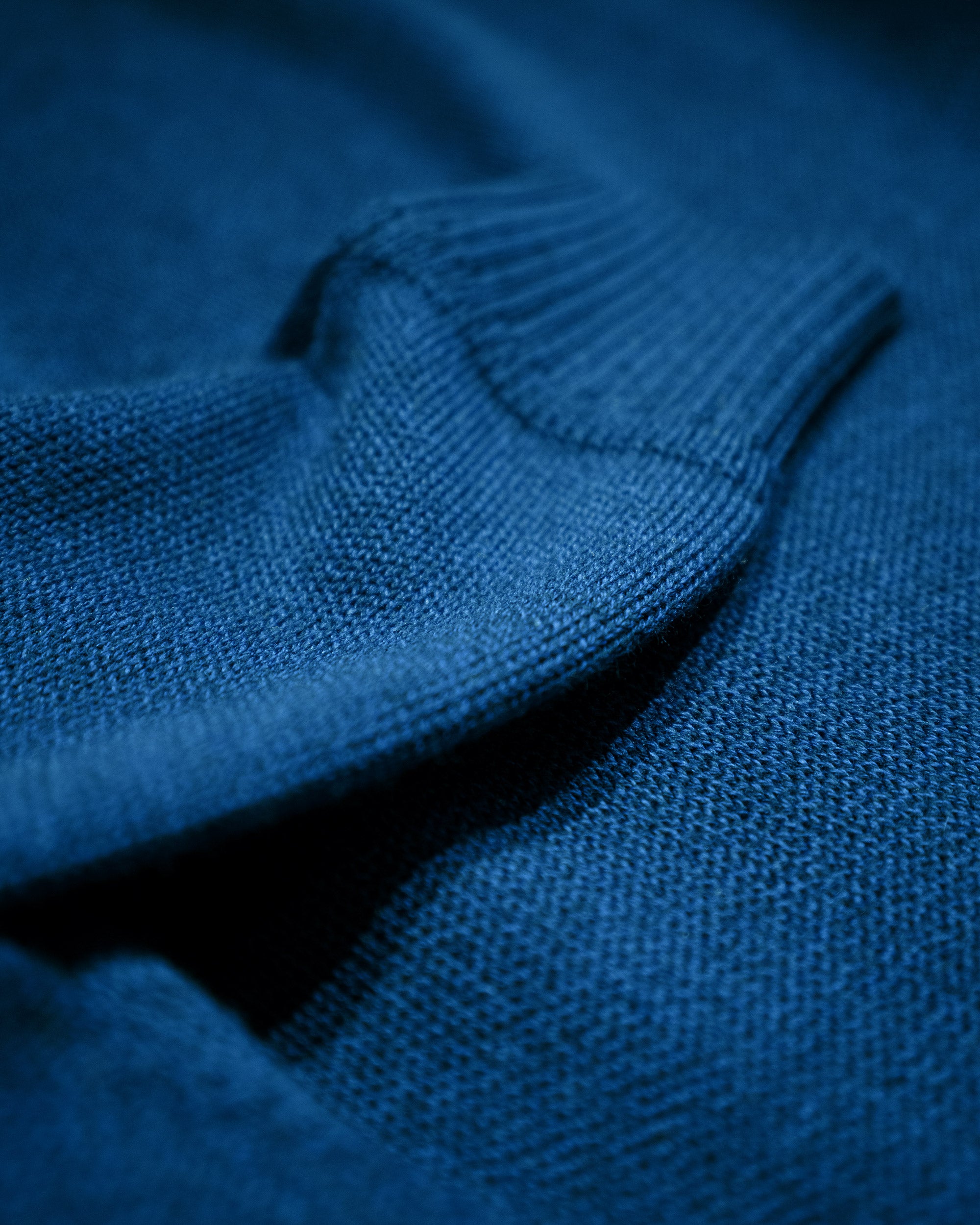 Australian Merino Wool Top Marine Blue Smiley-3
