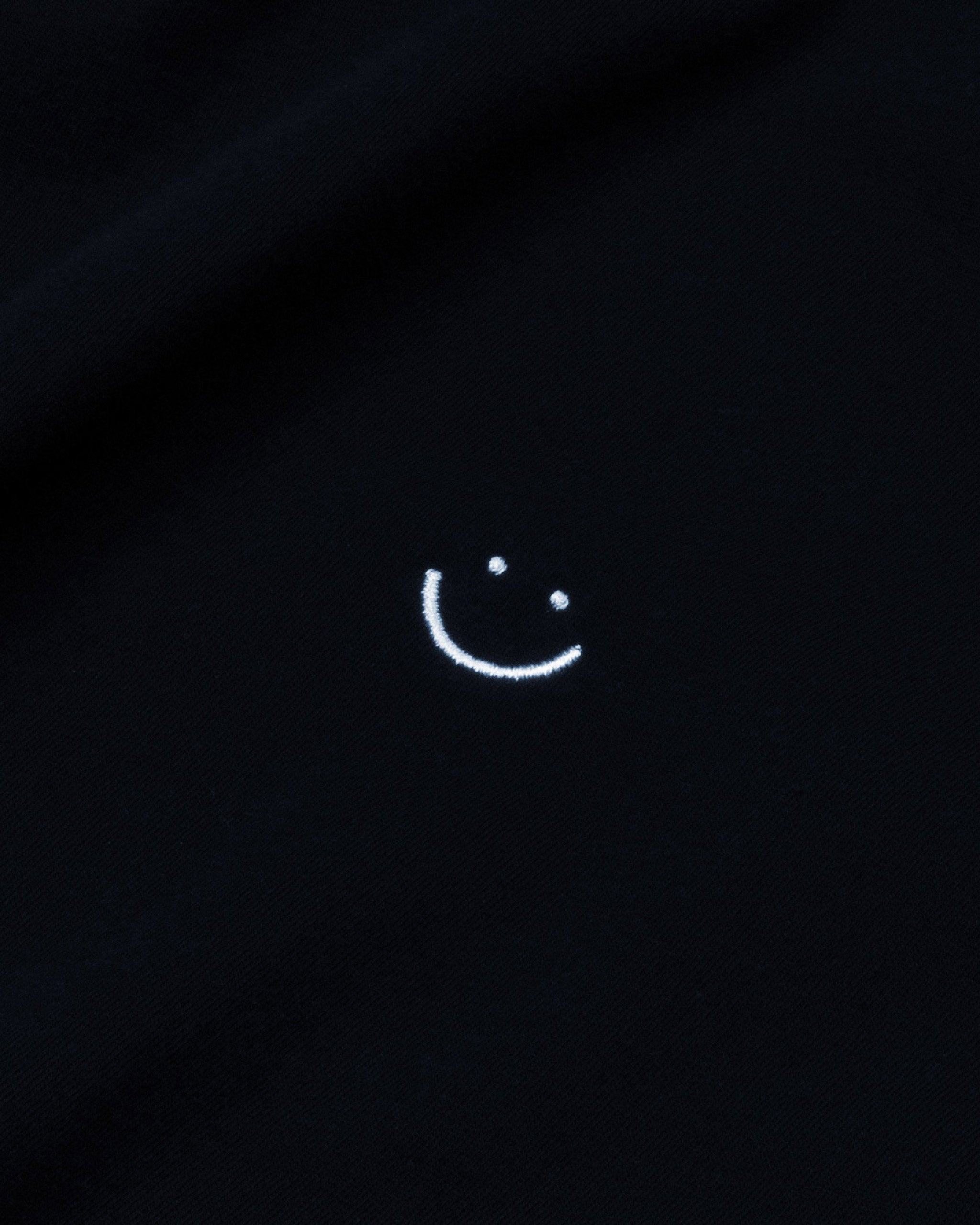 Bandsome original raw t-shirt in navy smiley - Australian made organic cotton top