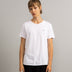 Bandsome original raw t-shirt in white smiley - Australian made organic cotton top