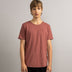 Bandsome original raw t-shirt in burgundy smiley - Australian made organic cotton top