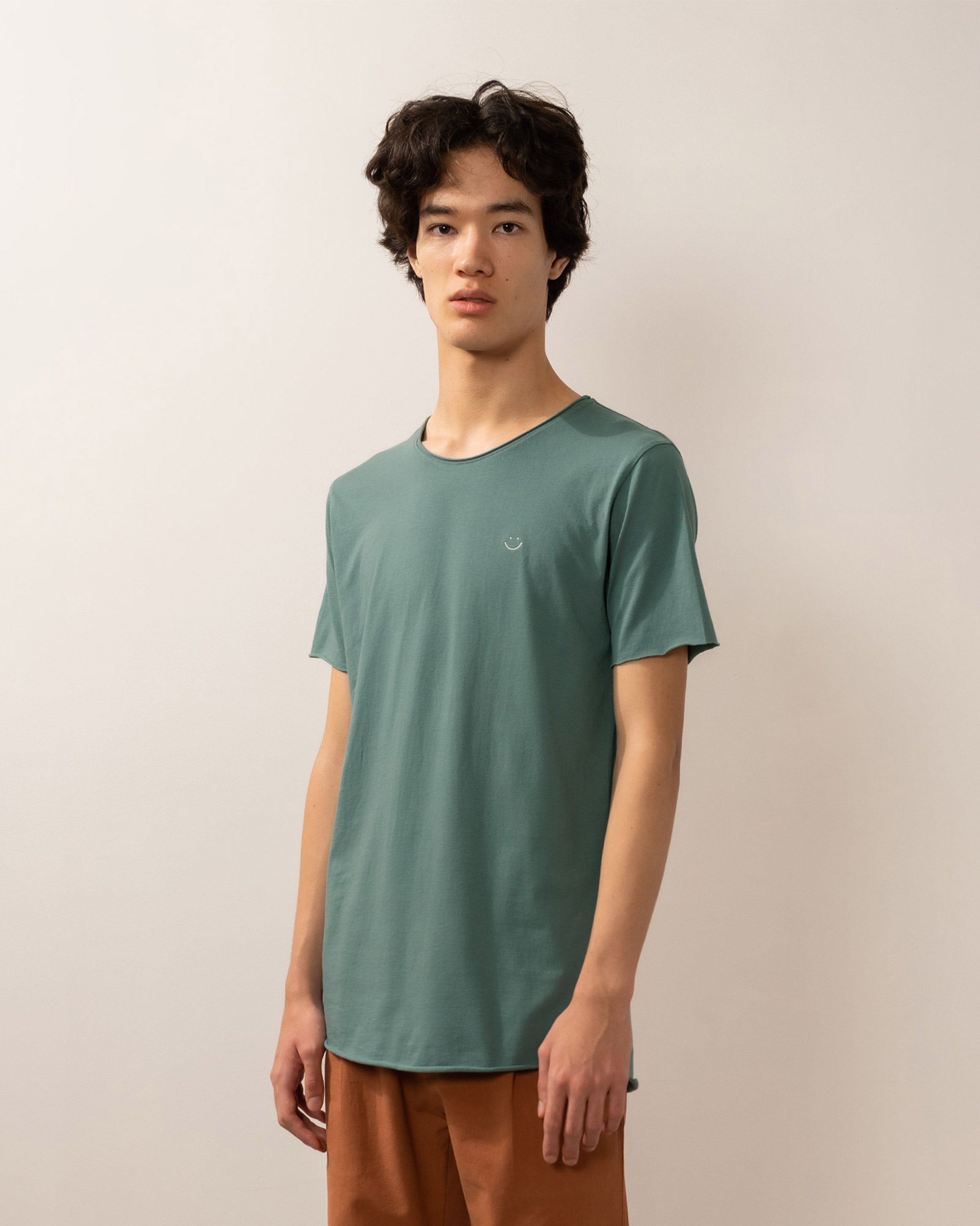 Bandsome original raw t-shirt in ocean smiley - Australian made organic cotton top