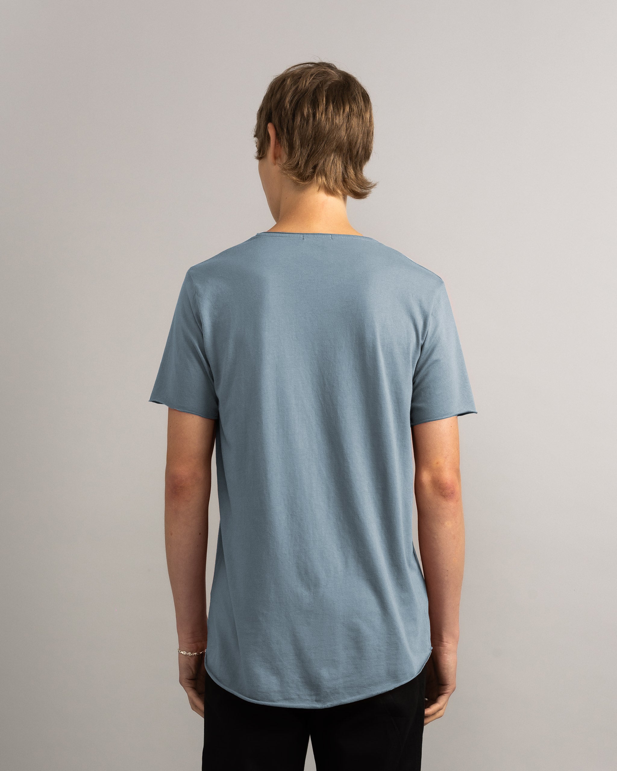 Bandsome original raw t-shirt in steel smiley - Australian made organic cotton top