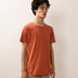 Bandsome original raw t-shirt in terra smiley - Australian made organic cotton top