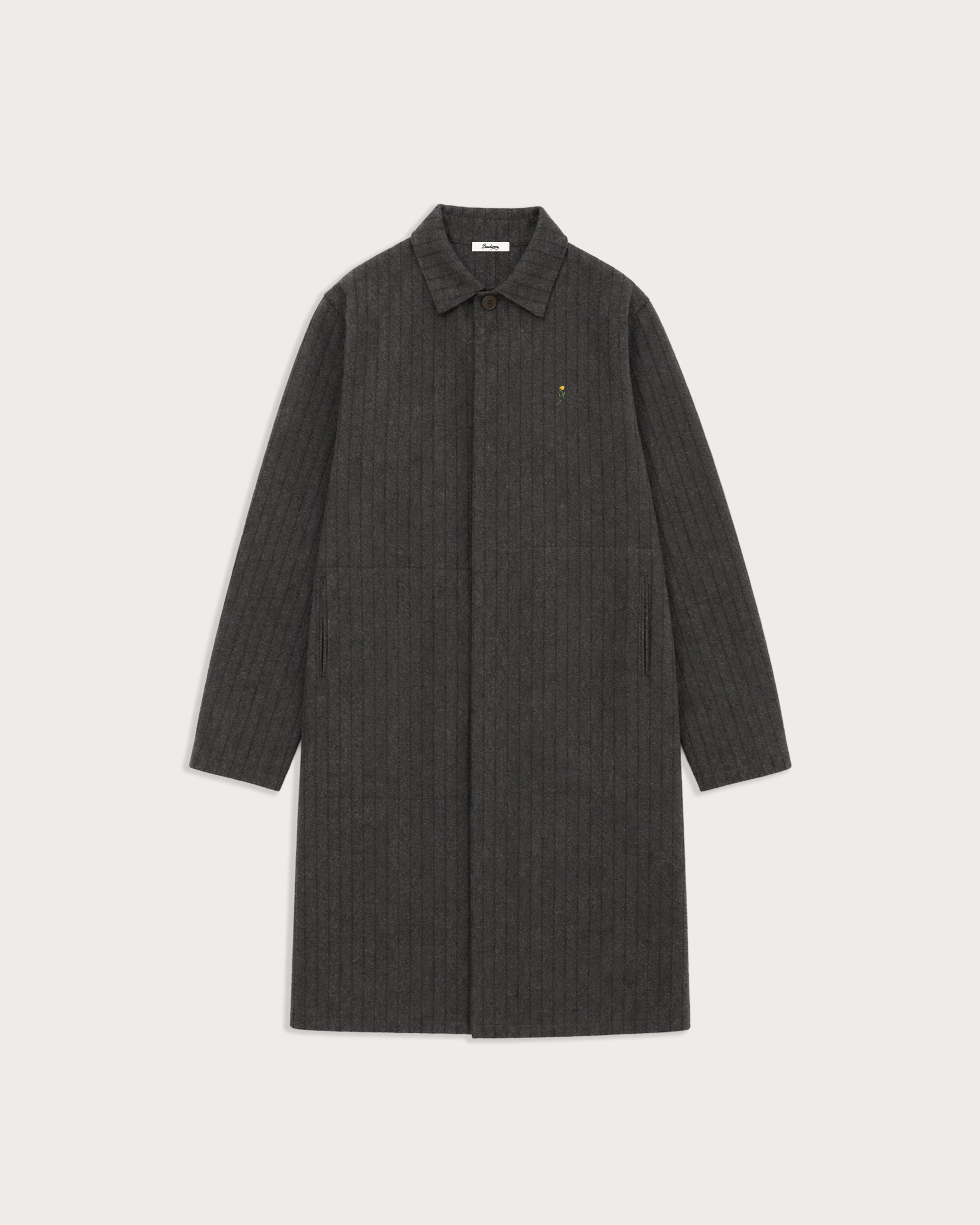 Fairway Albatross Overcoat Charcoal Herringbone