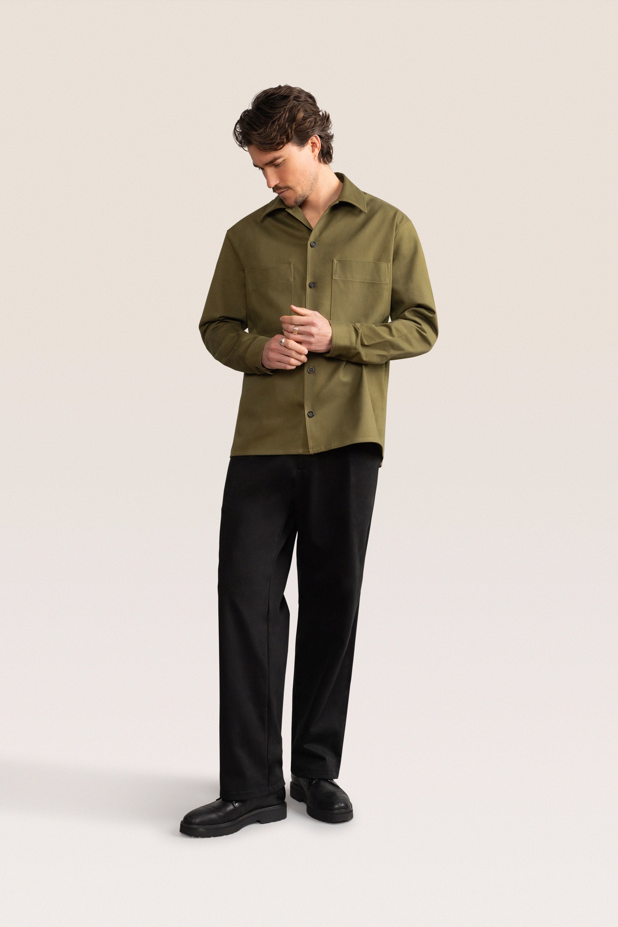 Bandsome Overshirt in Olive - Australian made cotton overshirt
