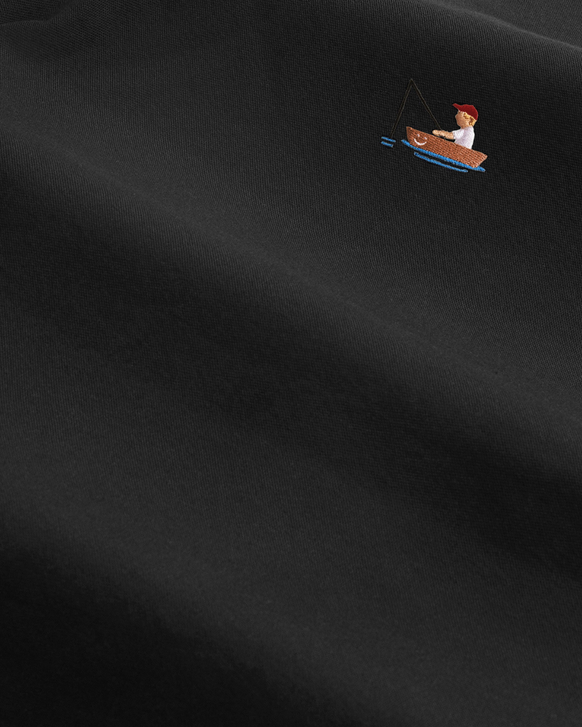 Iki Pique T-Shirt Black Fisherman-5