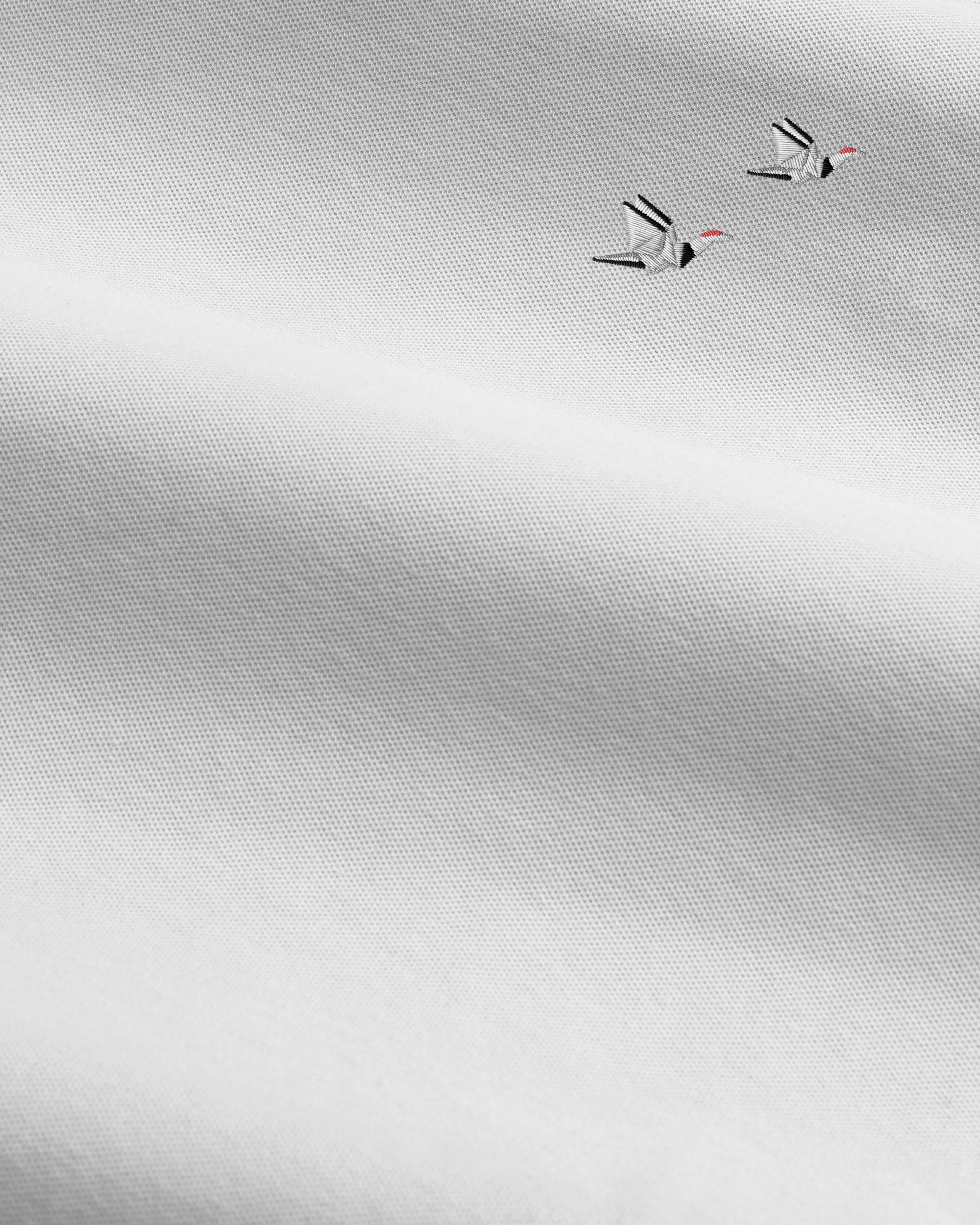 Iki Pique T-Shirt Light Grey Cranes-4