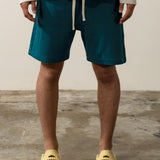 pique shorts emerald