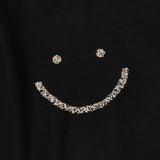 Pique T-Shirt Black Triple Stitch Smiley