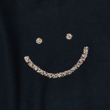 Pique T-Shirt Navy Triple Stitch Smiley