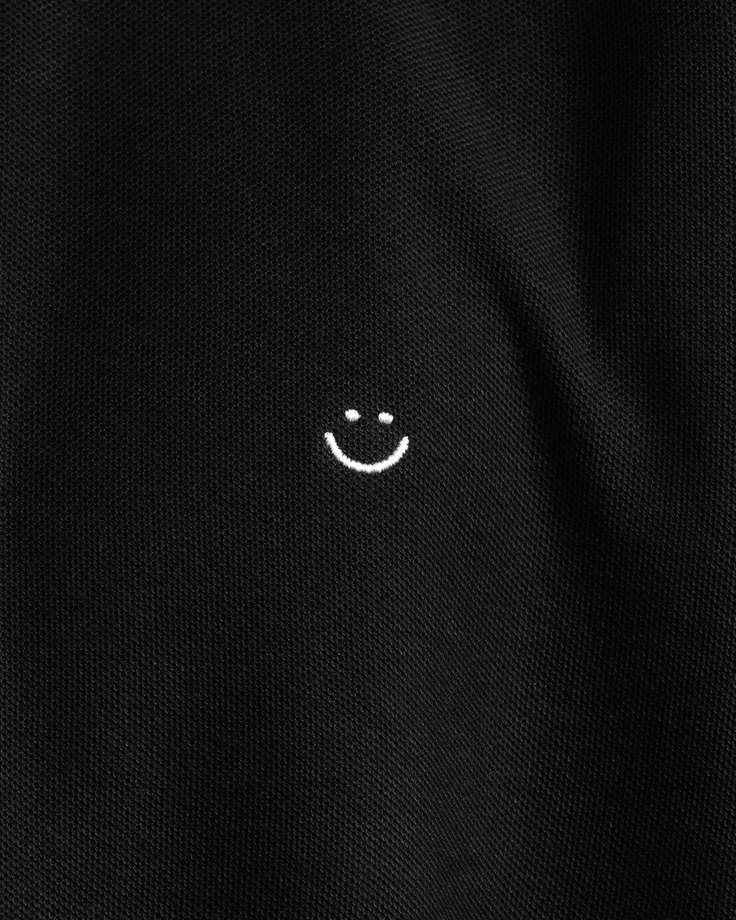 Pique T-Shirt Black Smiley