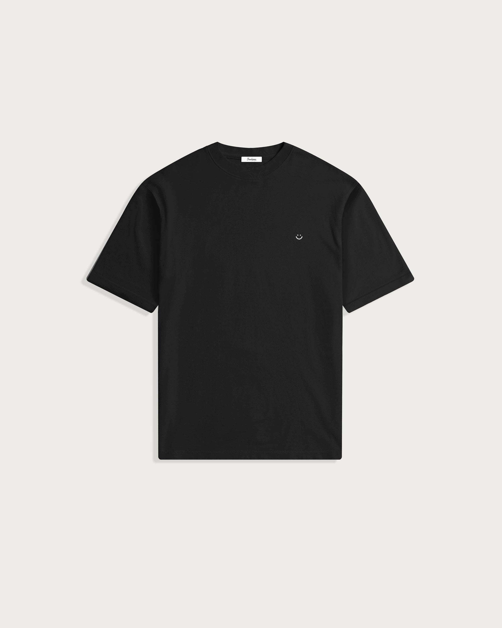 Pique T-Shirt Black Smiley