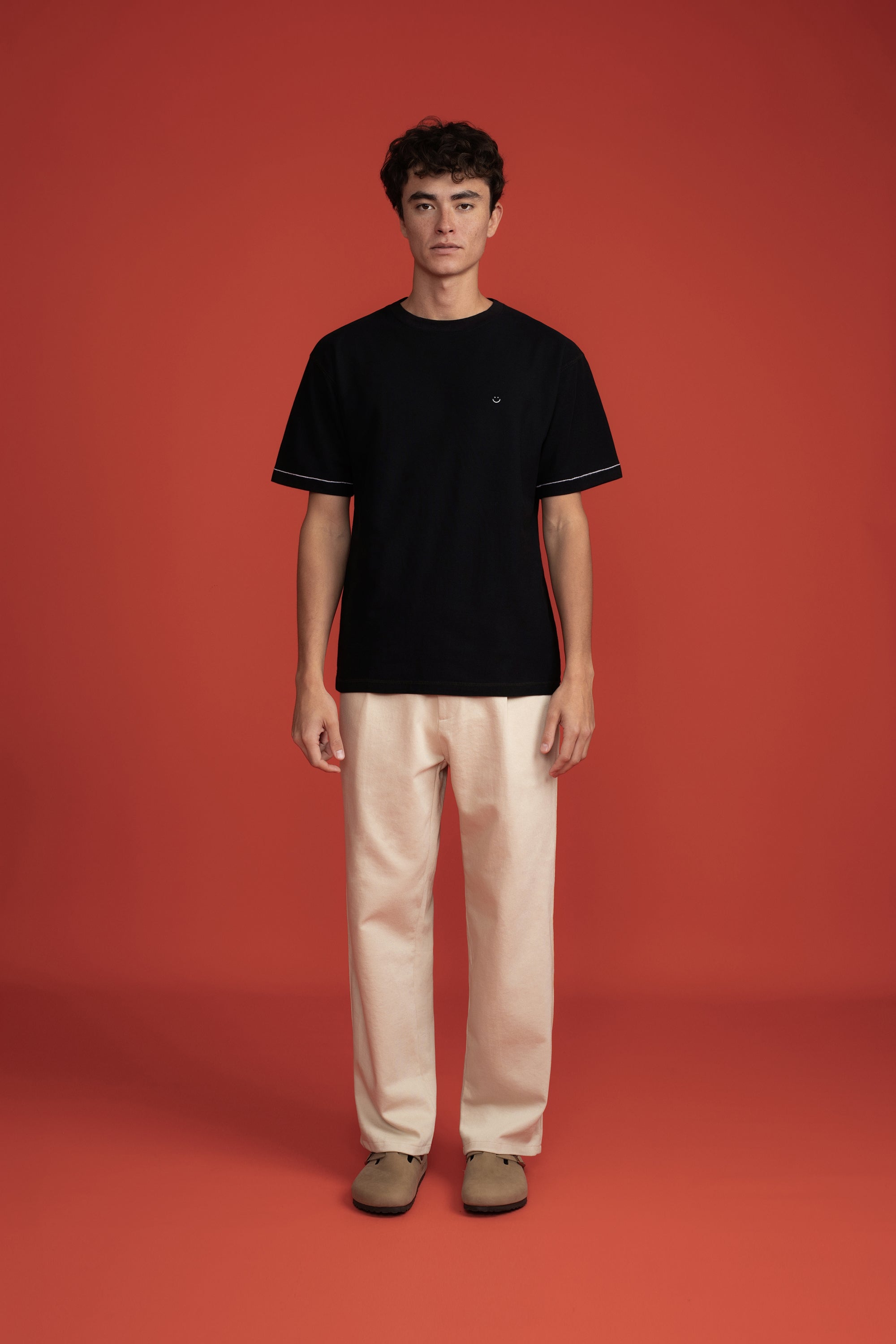 ピケTシャツ ブラックスマイリー