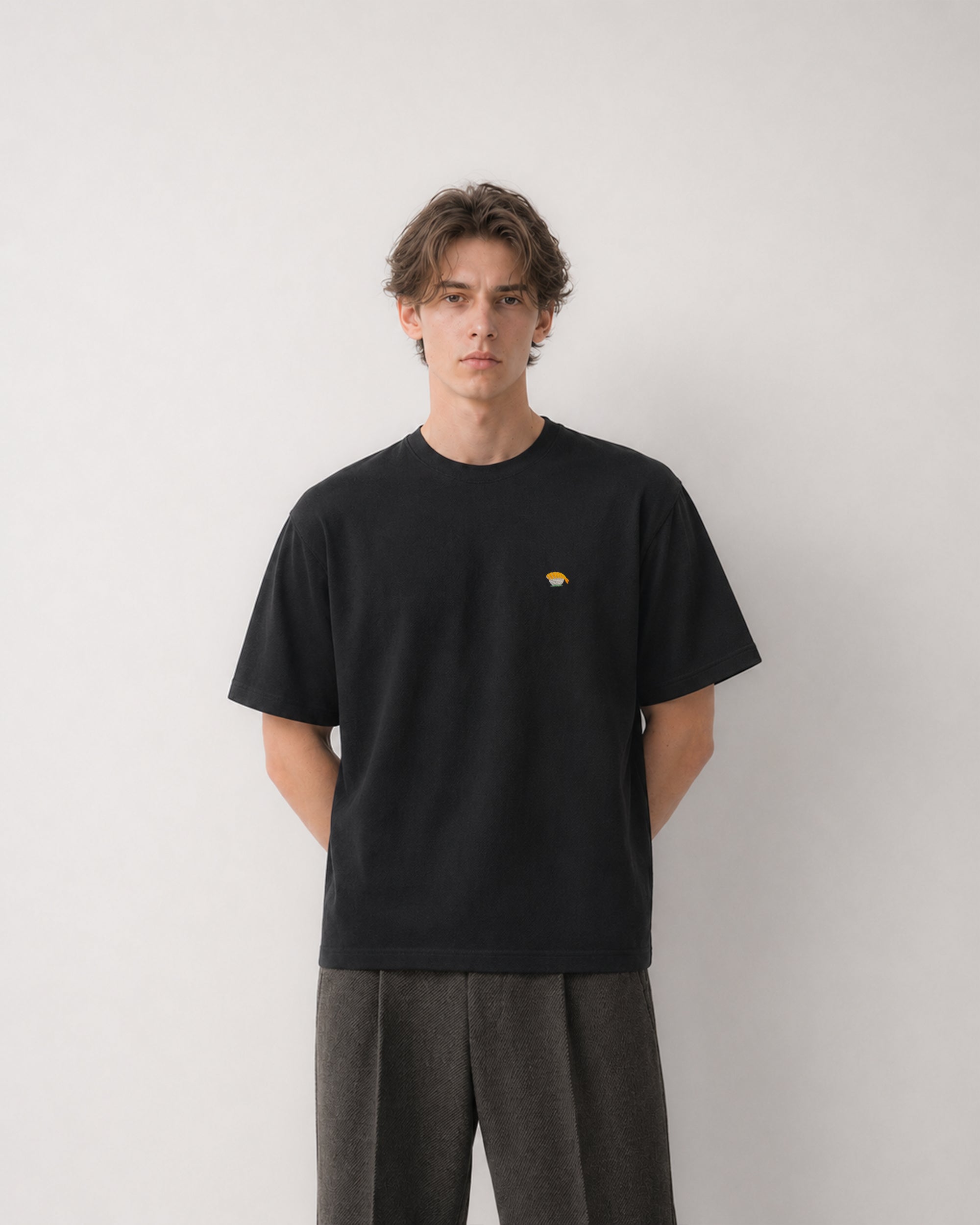 Pique T-Shirt Sushi Ball Black