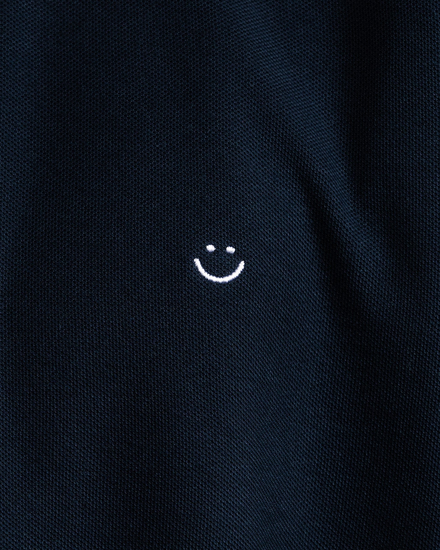 Pique T-Shirt Navy Smiley