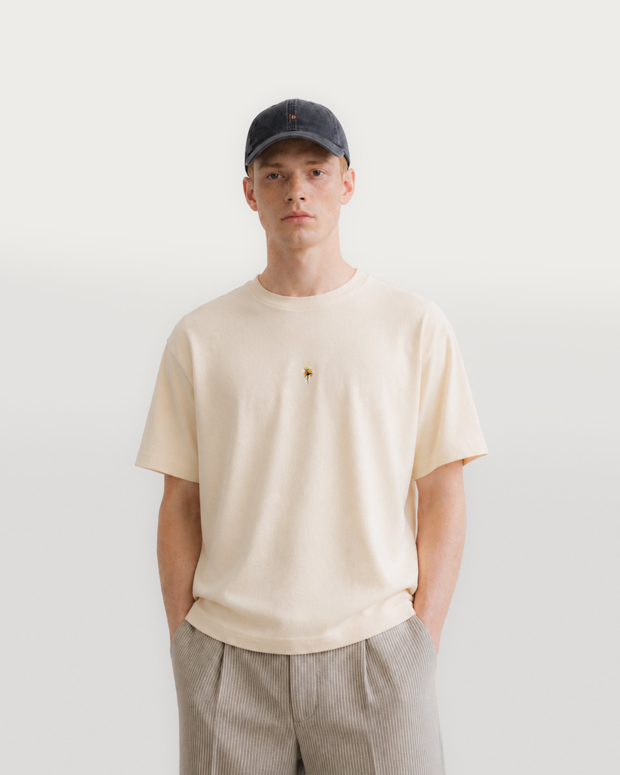 pique t-shirt sandstone fairway flowers