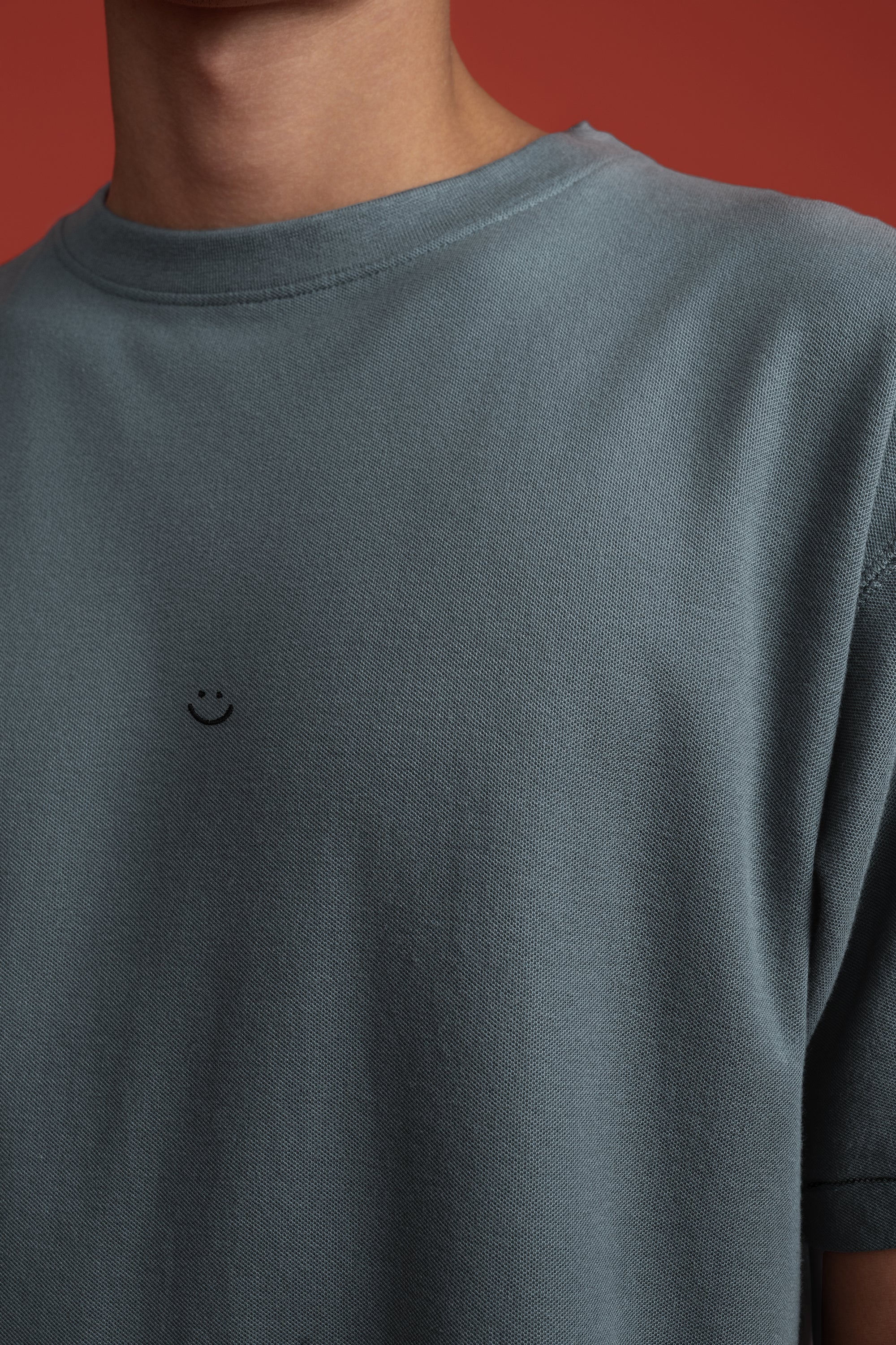 Pique T-Shirt Steel Smiley-4