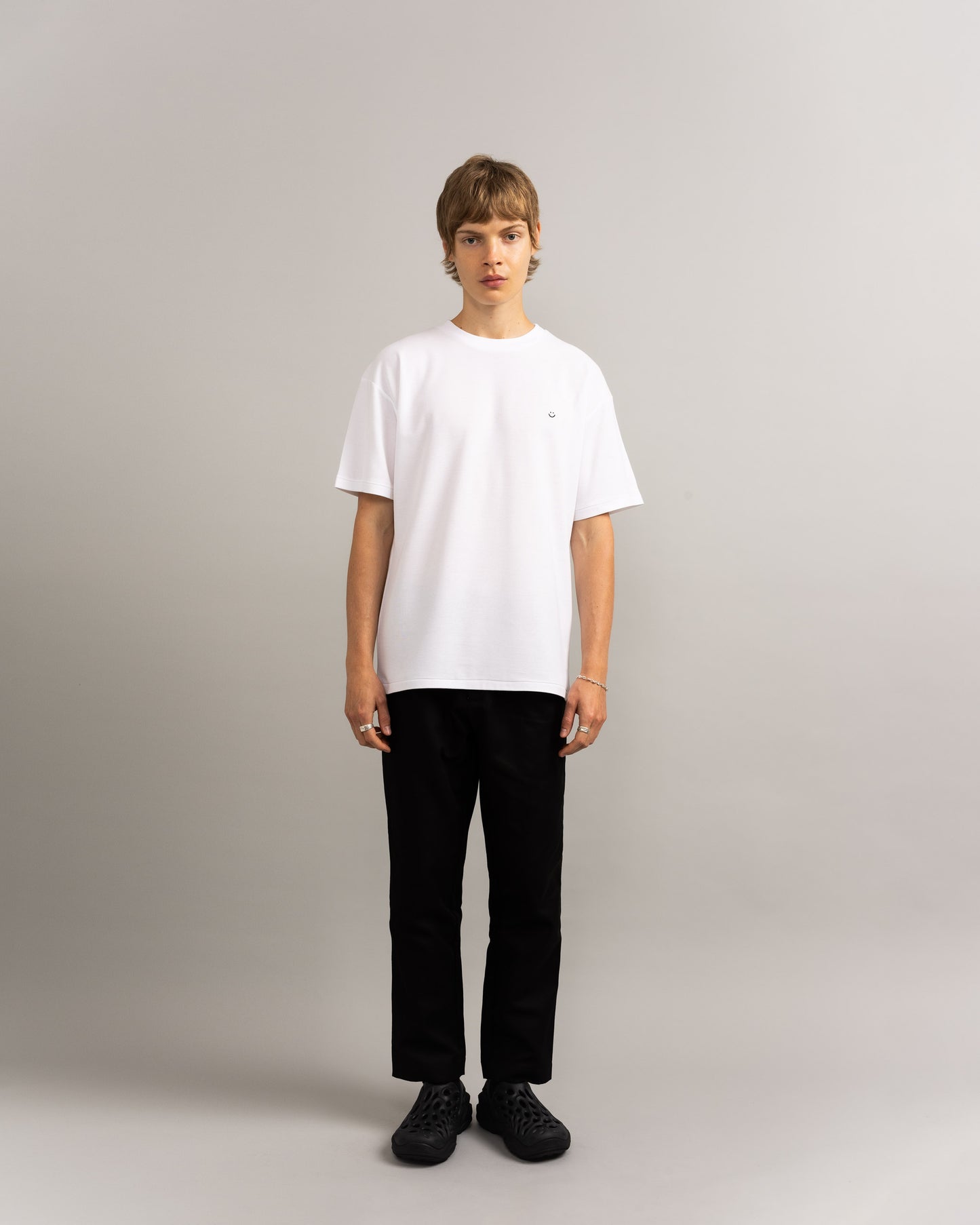 Pique T-Shirt White Smiley