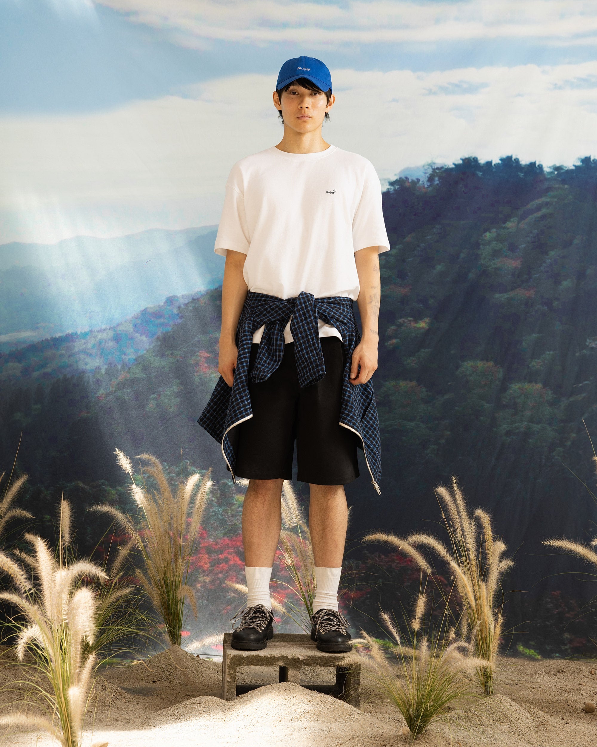 Iki Pique T-Shirt White Cranes-5