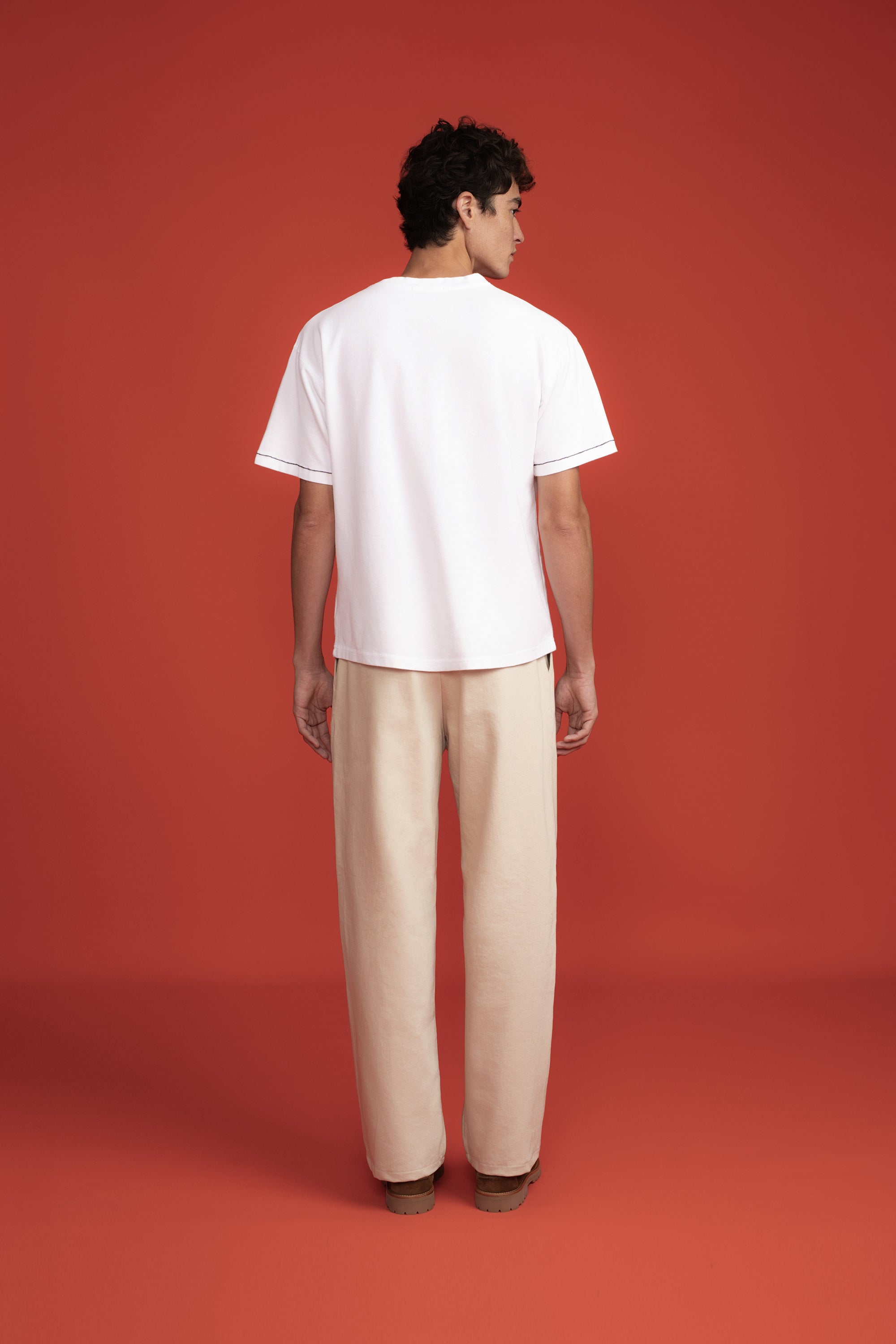 Pique T-Shirt White Triple Stitch Smiley-4