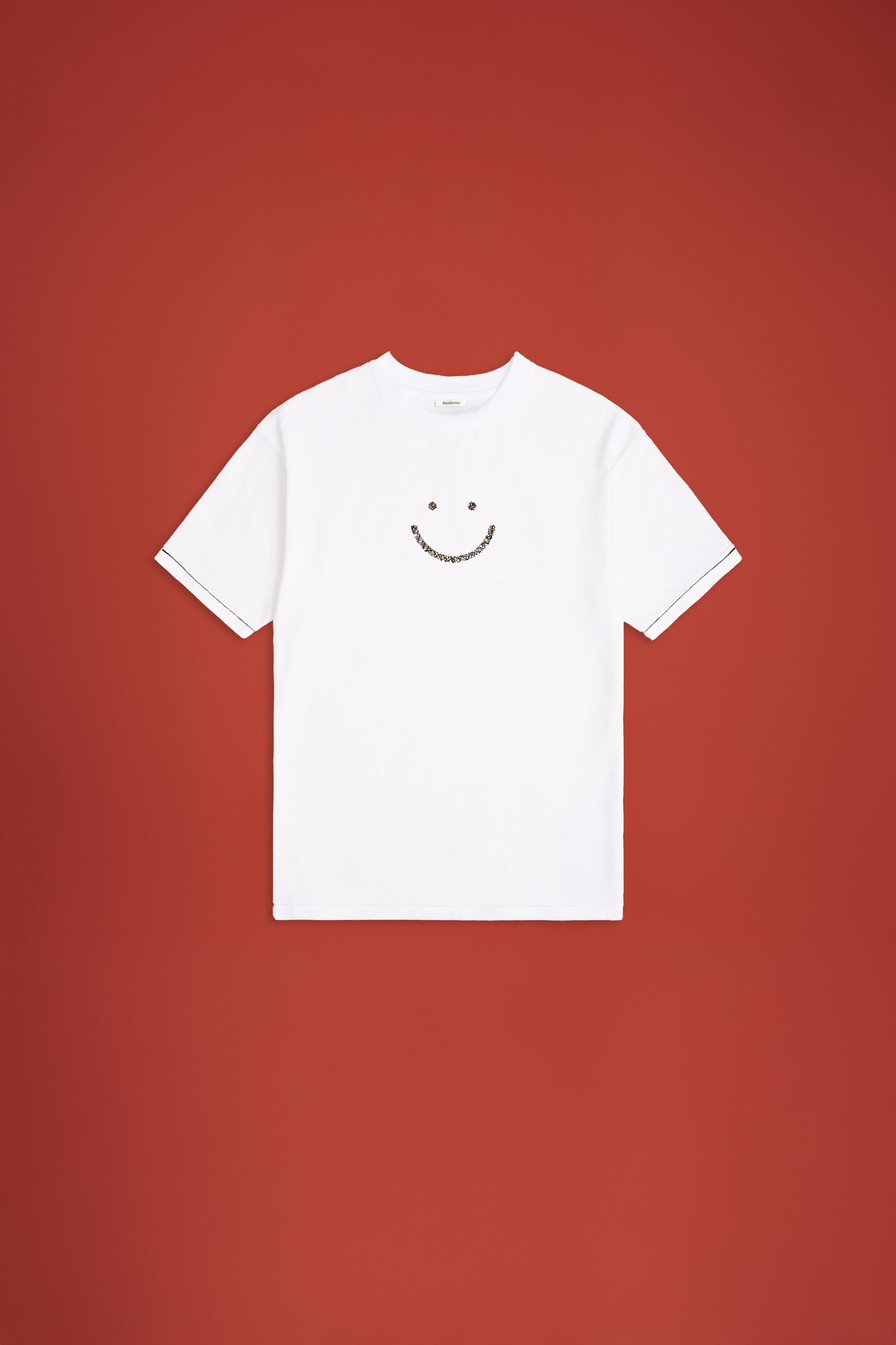Pique T-Shirt White Triple Stitch Smiley-5