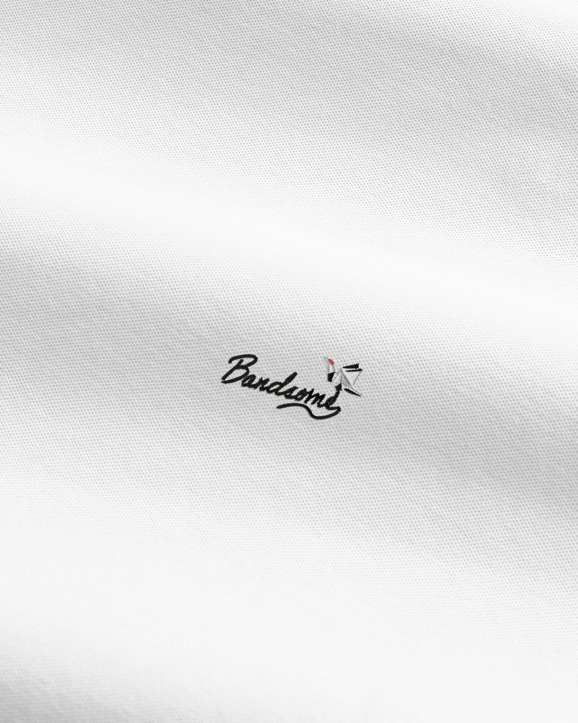 Iki Pique T-Shirt White Cranes-4