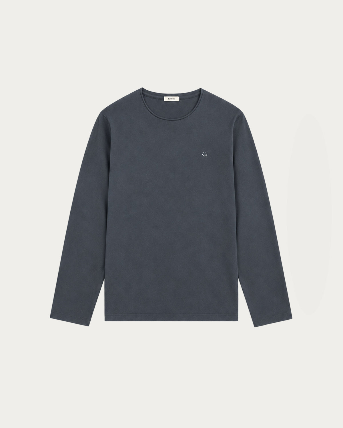 long sleeve jersey t-shirt charcoal smiley-1
