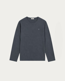 long sleeve jersey t-shirt charcoal smiley