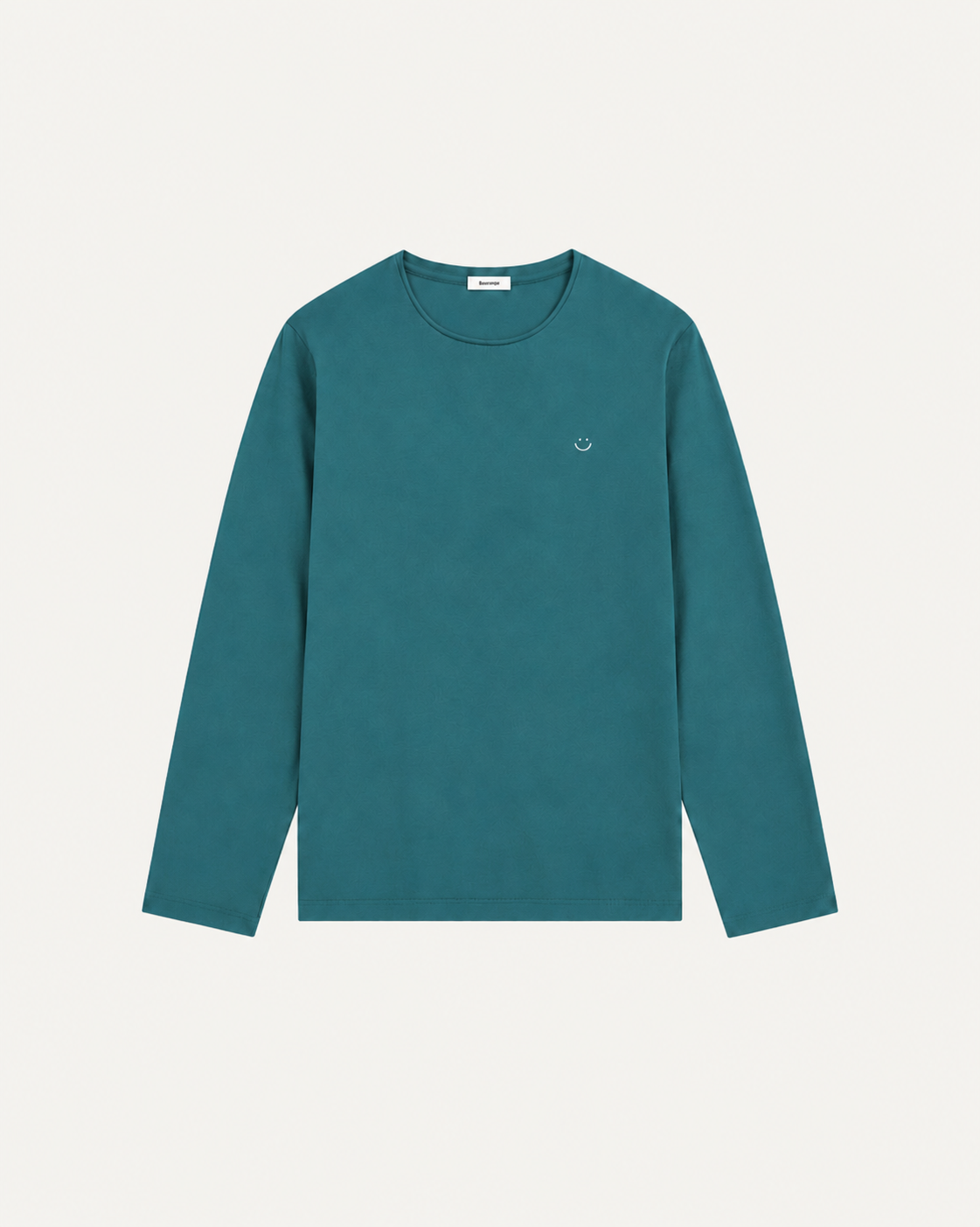 long sleeve jersey t-shirt emerald green smiley