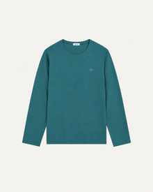 long sleeve jersey t-shirt emerald green smiley