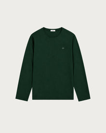 long sleeve jersey t-shirt forest green smiley