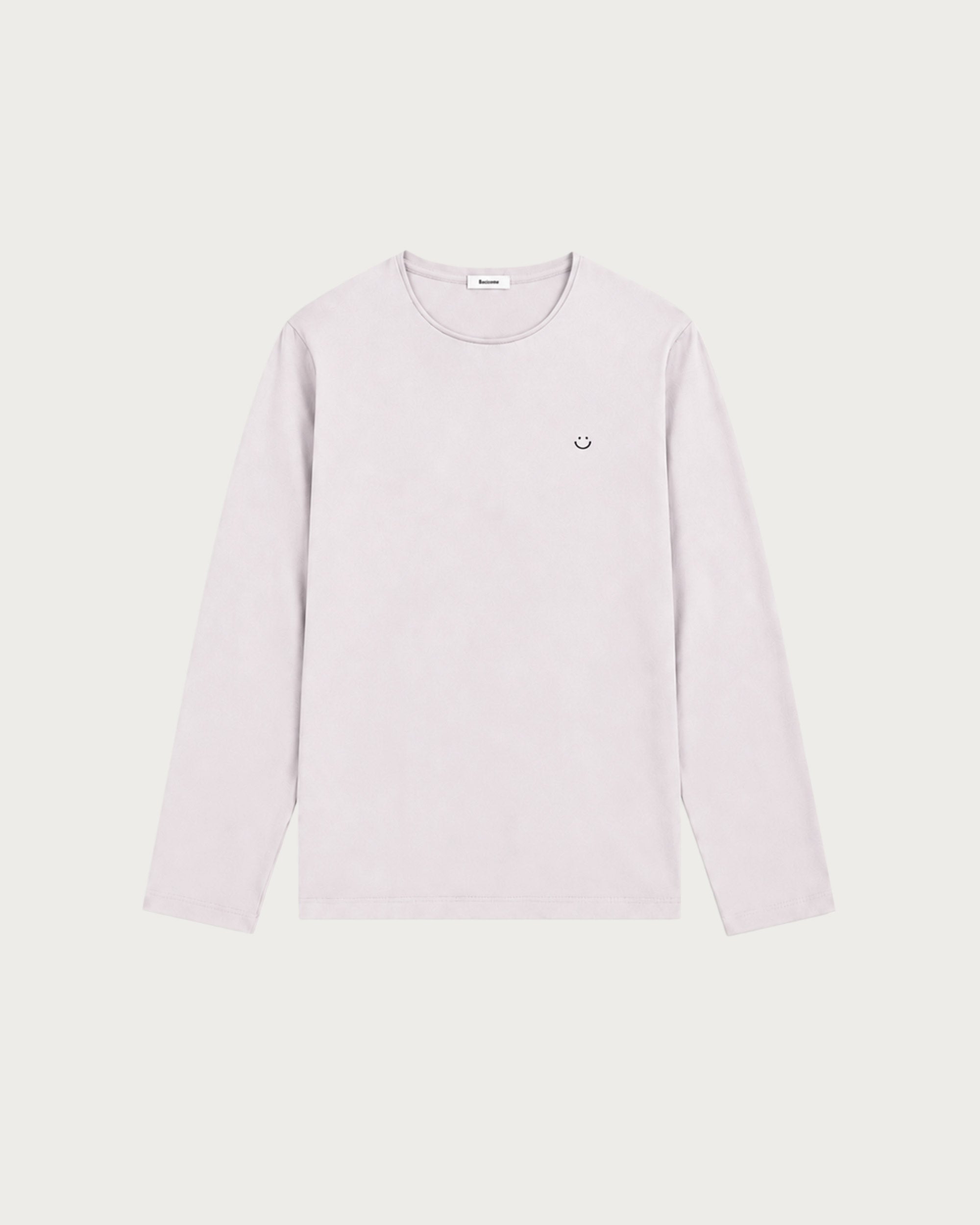 long sleeve jersey t-shirt lilac smiley-1