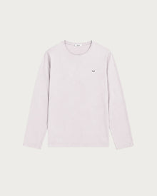 long sleeve jersey t-shirt lilac smiley