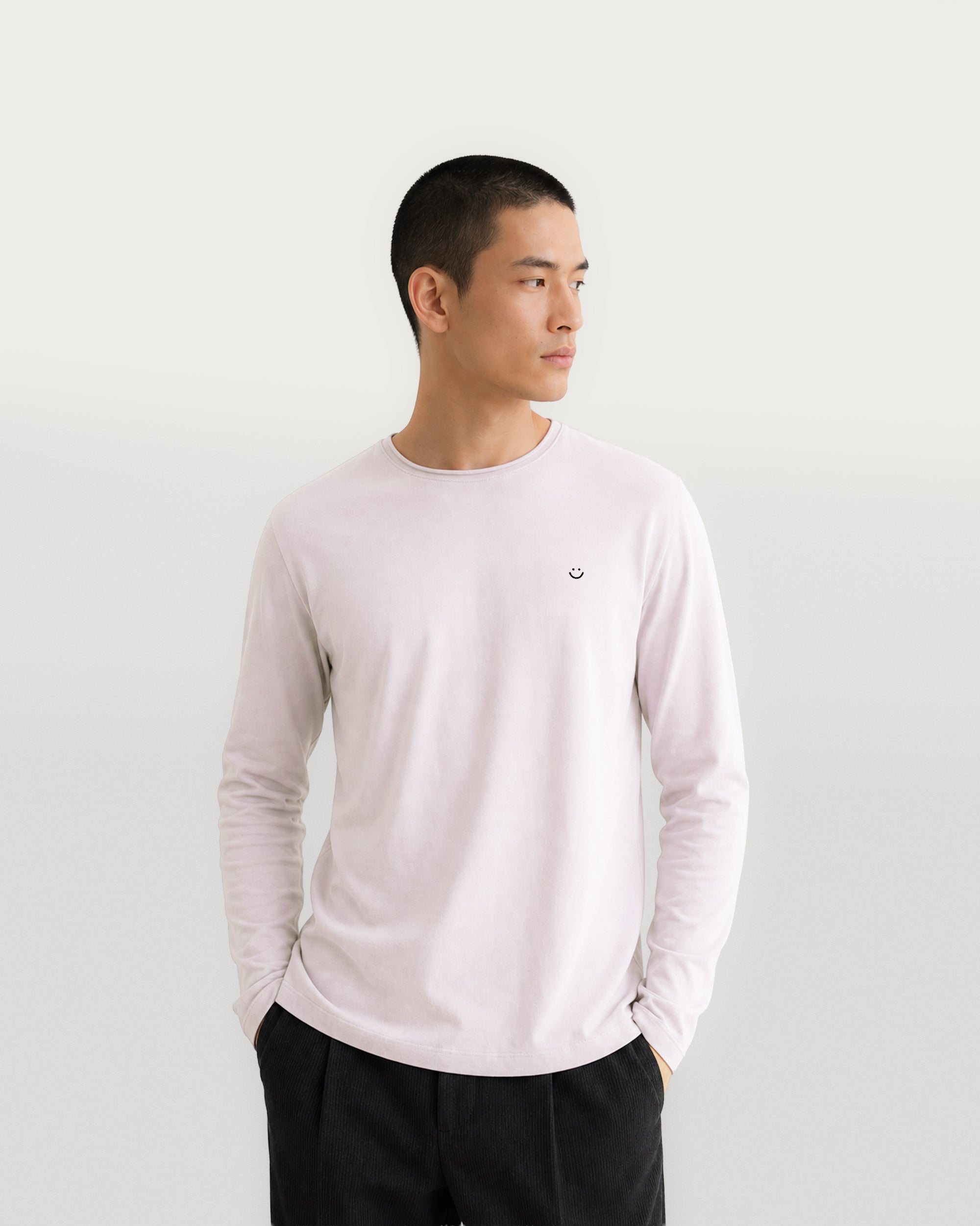 long sleeve jersey t-shirt lilac smiley-2