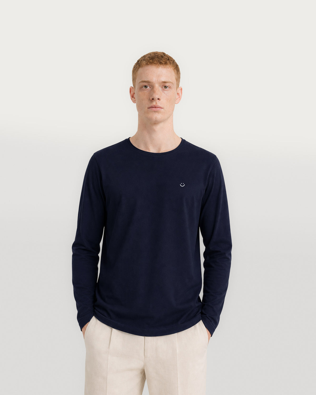 long sleeve jersey t-shirt navy smiley-2